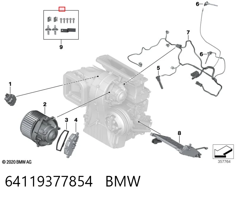 64119377854 BMW Resistor (resistência) de ventilador de forno (de aquecedor de salão)
