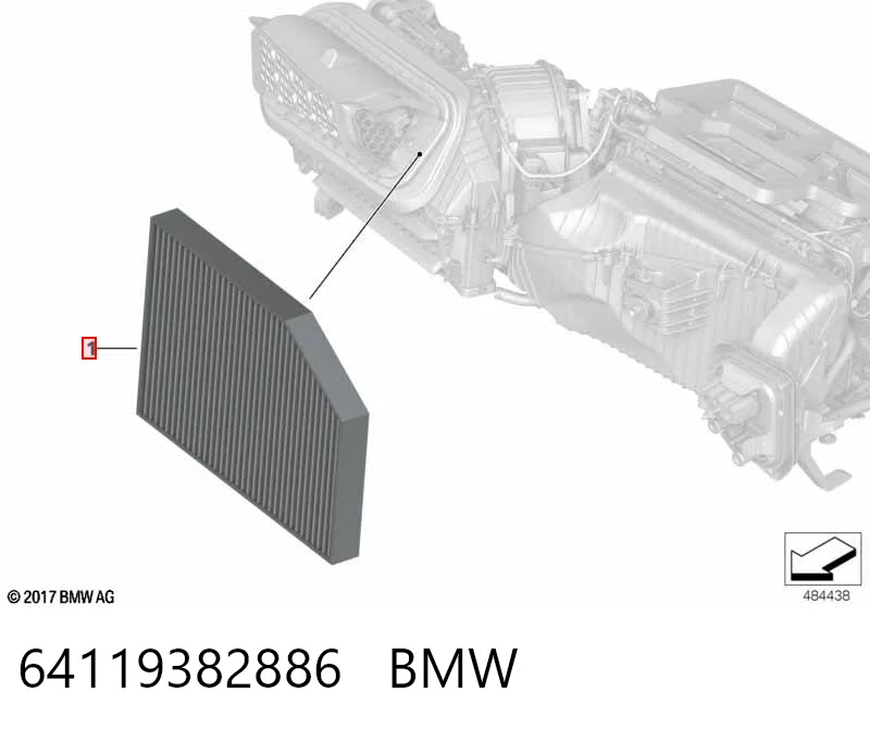 64119382886 BMW Filtro de salão