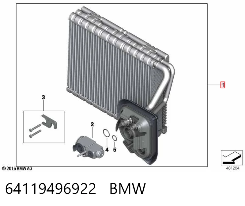 Vaporizador de aparelho de ar condicionado BMW X5  G05, F95