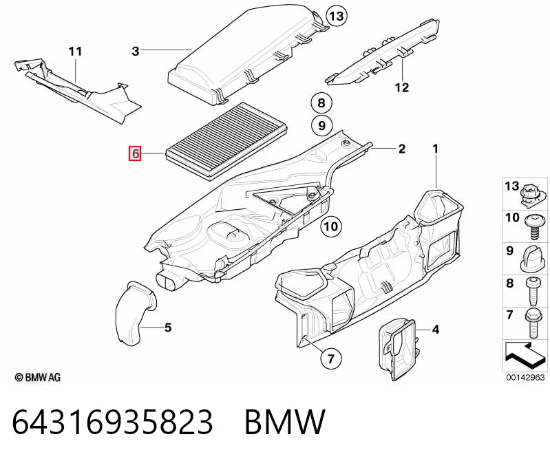 64316935823 BMW Filtro de salão