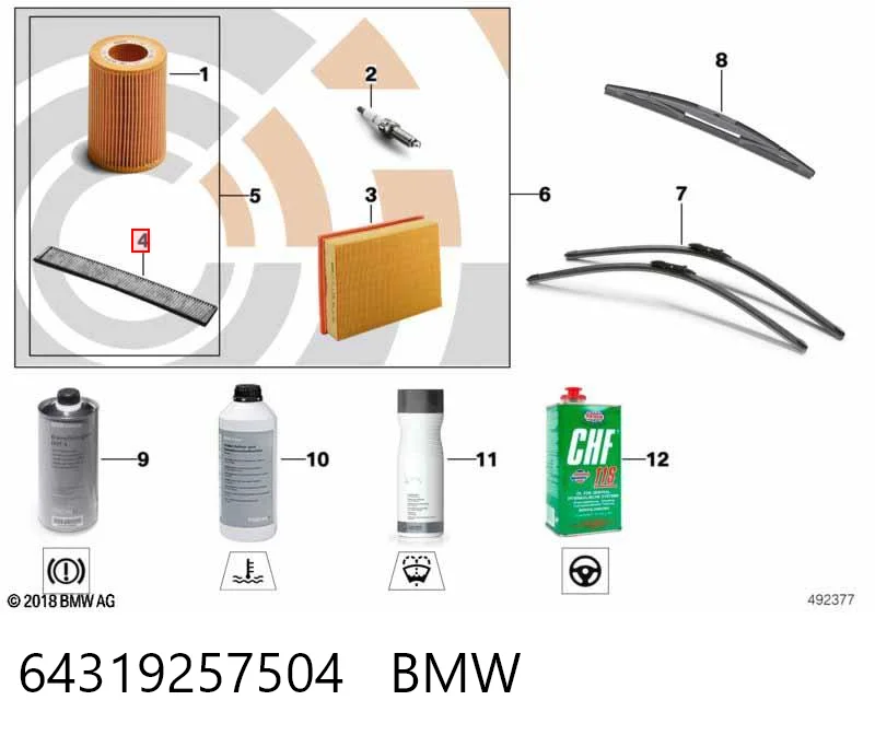 64319257504 BMW Filtro de salão