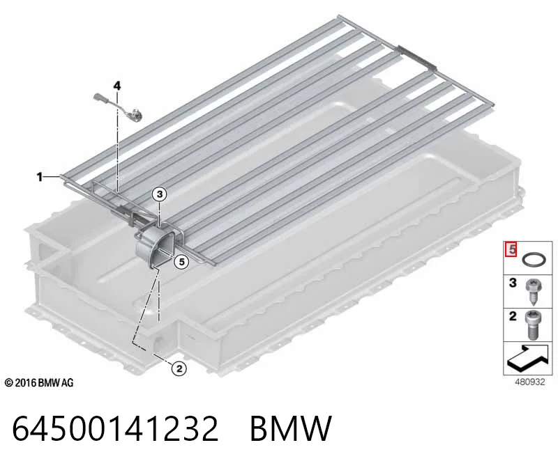 64500141232 BMW Vedante anular de tubo de aparelho de ar condicionado