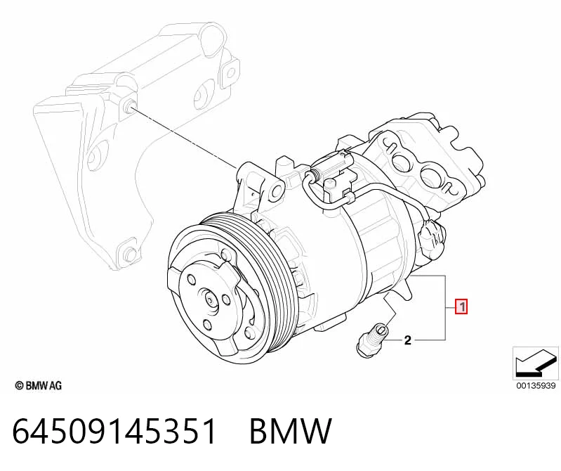 64509145351 BMW Compressor de aparelho de ar condicionado