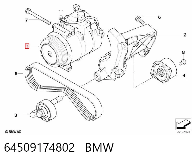 64509174802 BMW Compressor de aparelho de ar condicionado