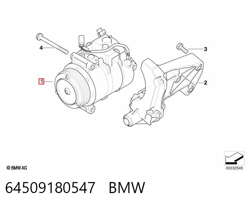 64509180547 BMW Compressor de aparelho de ar condicionado