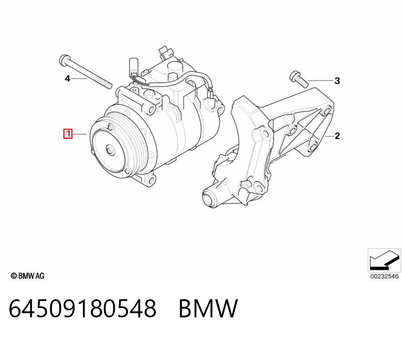 64509180548 BMW Compressor de aparelho de ar condicionado