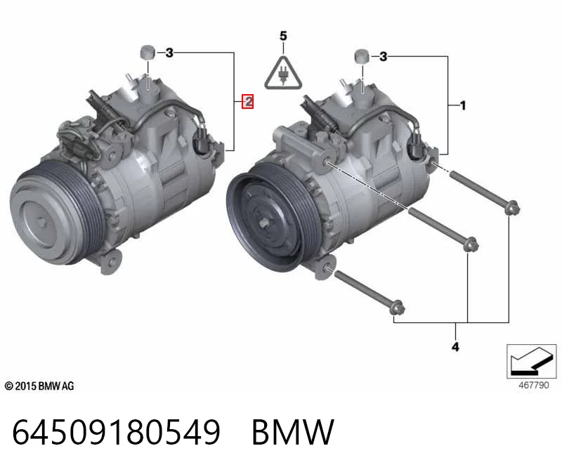 64509180549 BMW Compressor de aparelho de ar condicionado