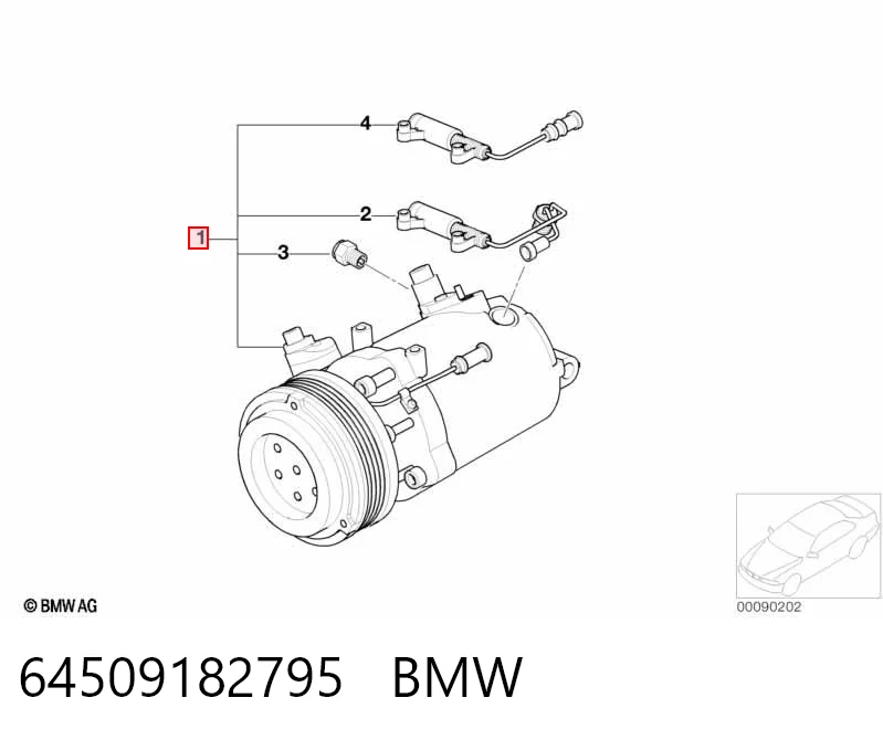 64509182795 BMW Compressor de aparelho de ar condicionado