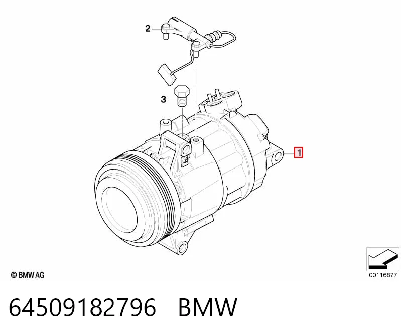 64509182796 BMW Compressor de aparelho de ar condicionado