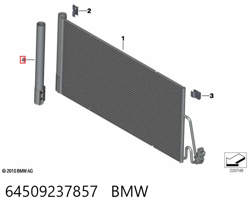 64509237857 BMW Tanque de recepção do secador de aparelho de ar condicionado