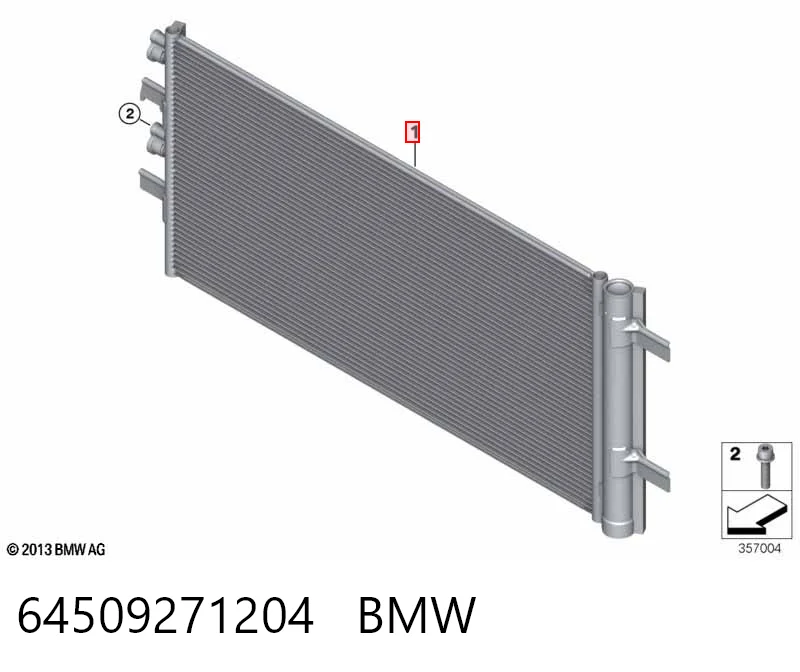 64509271204 BMW Radiador de aparelho de ar condicionado