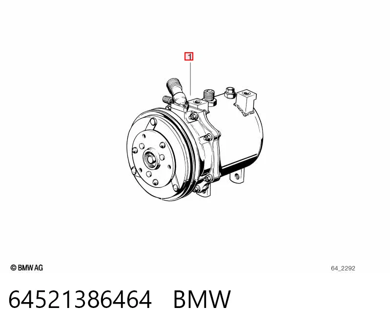  Compressor de aparelho de ar condicionado BMW 3 sedan (E30) (1982 - 1992) 