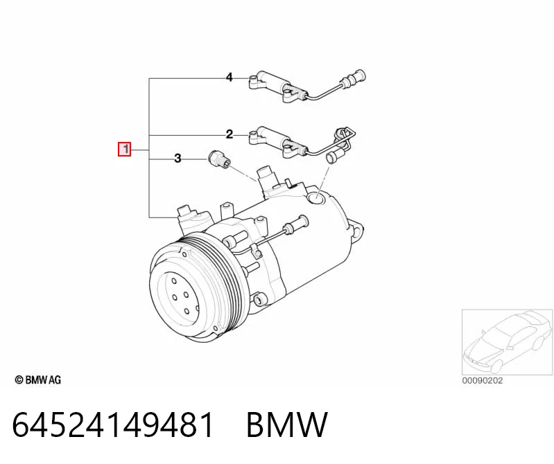 64524149481 BMW Compressor de aparelho de ar condicionado