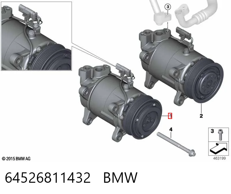 64526811432 BMW Compressor de aparelho de ar condicionado