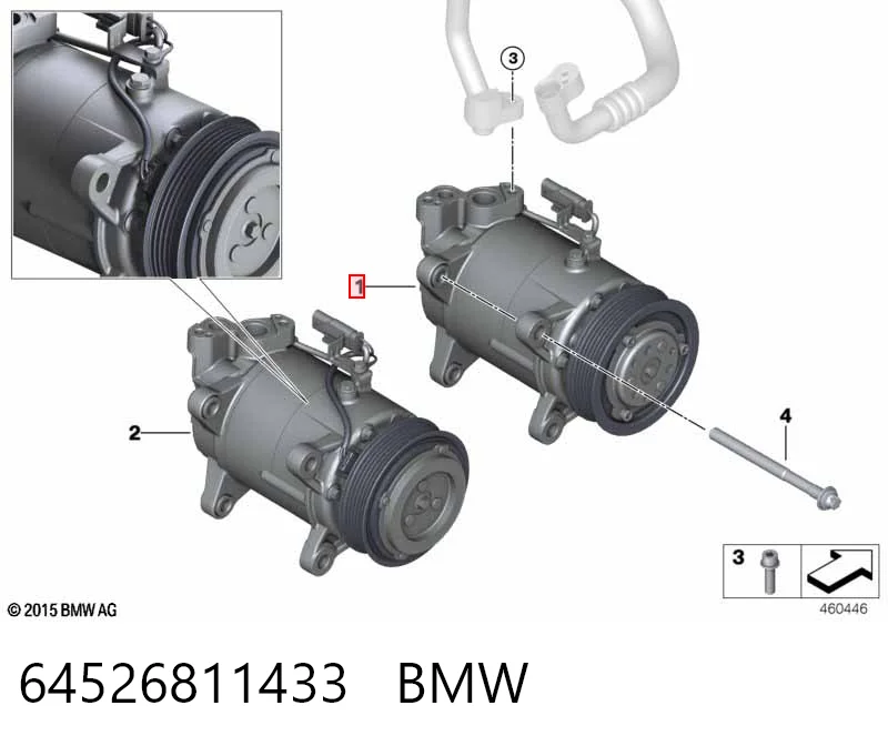 64526811433 BMW Compressor de aparelho de ar condicionado