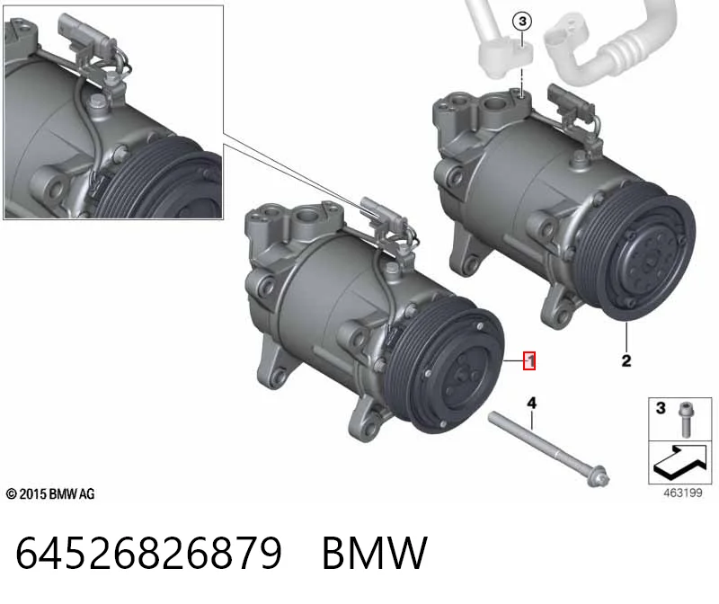 64526826879 BMW Compressor de aparelho de ar condicionado