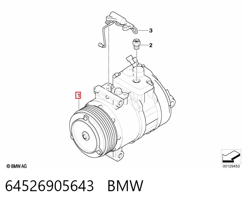 64526905643 BMW Compressor de aparelho de ar condicionado