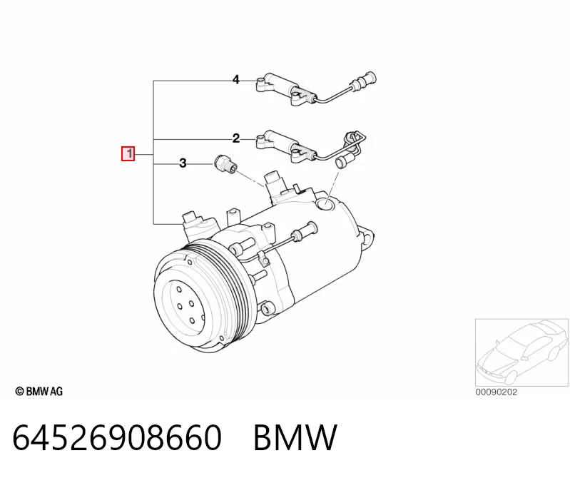 64526908660 BMW Compressor de aparelho de ar condicionado