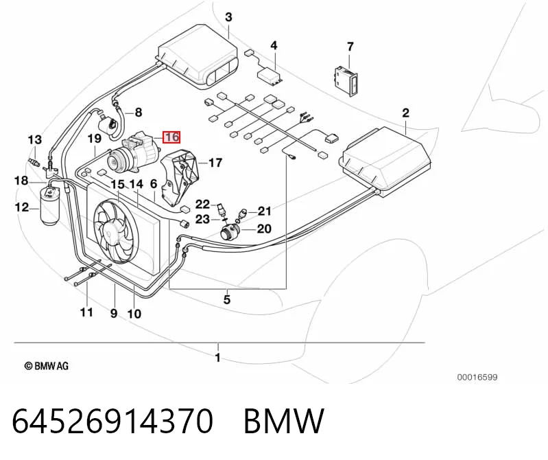 64526914370 BMW Compressor de aparelho de ar condicionado
