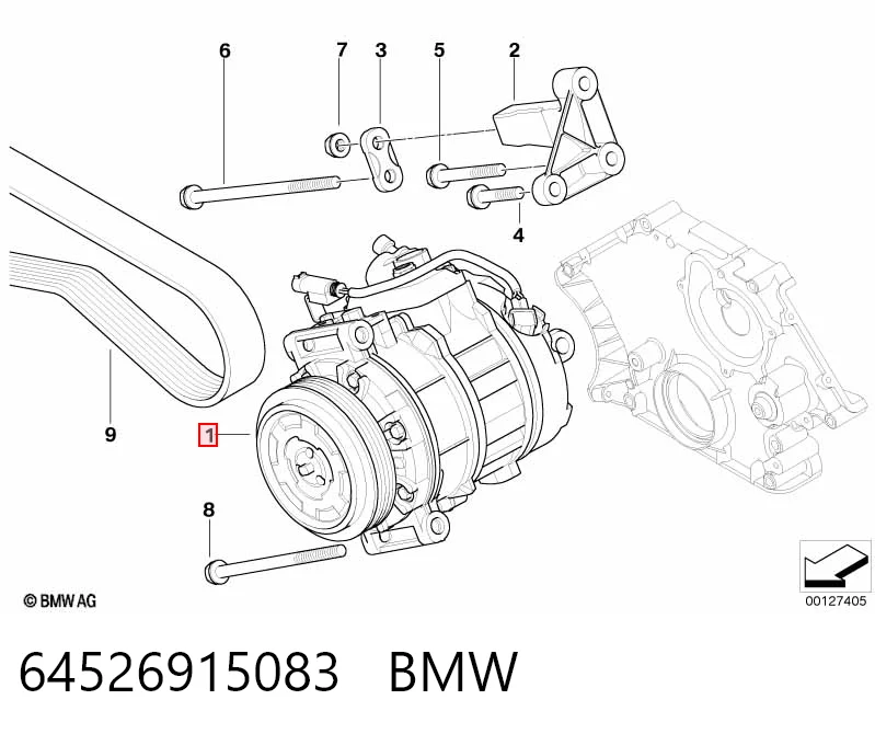 64526915083 BMW Compressor de aparelho de ar condicionado