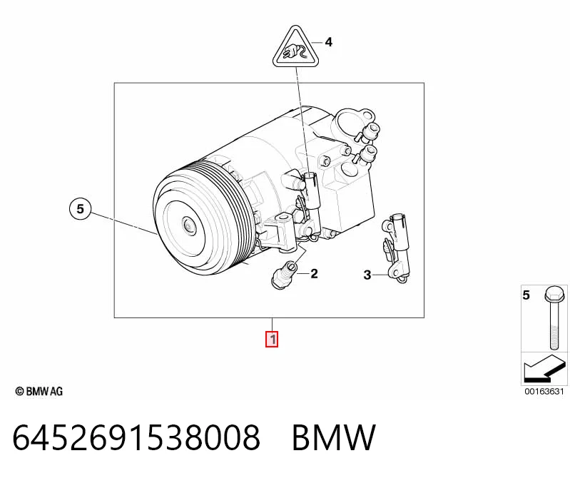 6452691538008 BMW Compressor de aparelho de ar condicionado