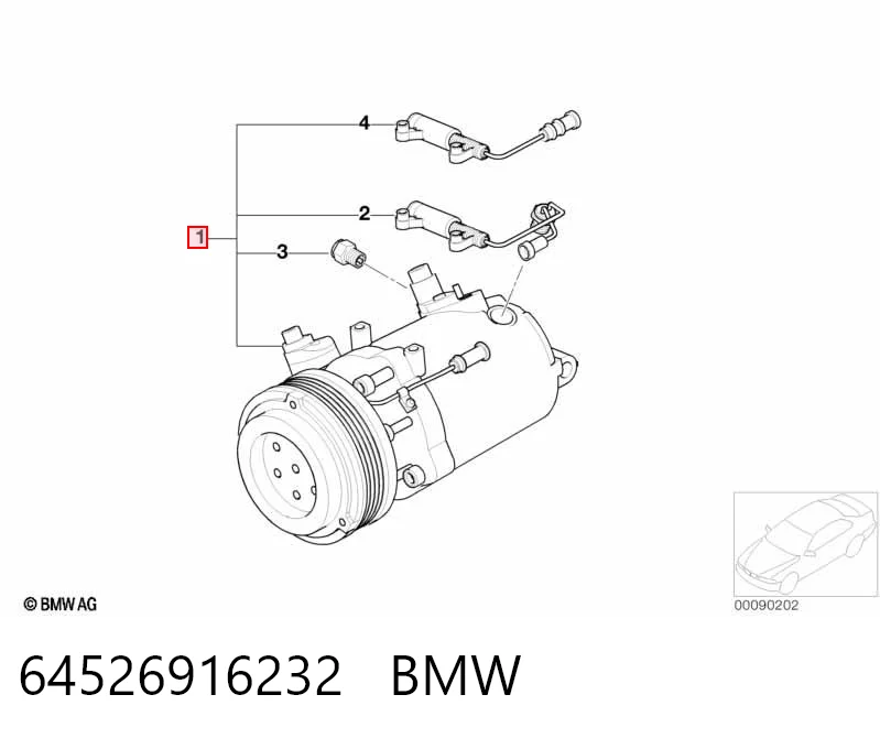 64526916232 BMW Compressor de aparelho de ar condicionado