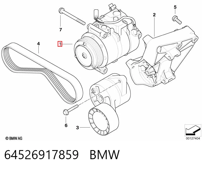 64526917859 BMW Compressor de aparelho de ar condicionado