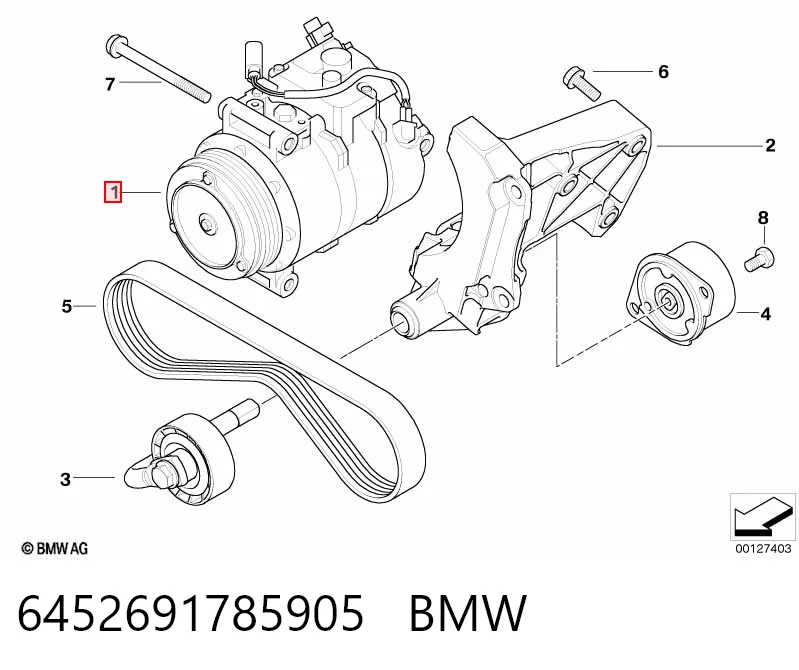 6452691785905 BMW Compressor de aparelho de ar condicionado