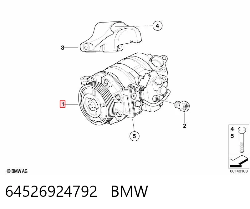 64526924792 BMW Compressor de aparelho de ar condicionado