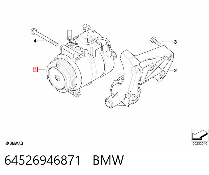 64526946871 BMW Compressor de aparelho de ar condicionado
