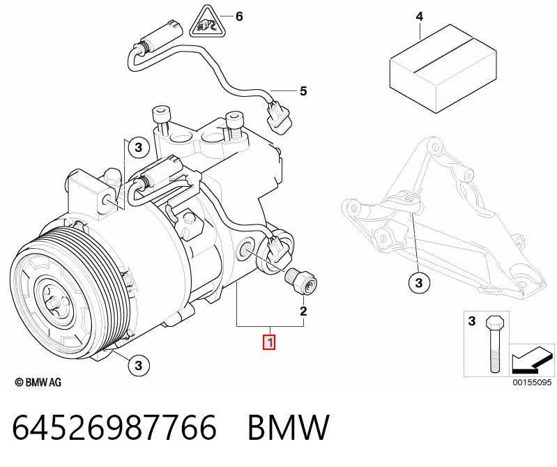 64526987766 BMW Compressor de aparelho de ar condicionado