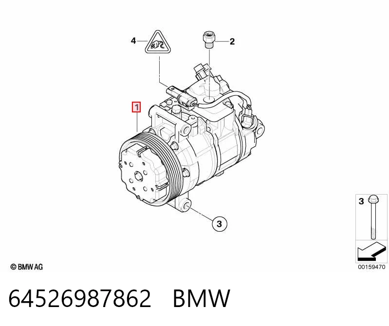 64526987862 BMW Compressor de aparelho de ar condicionado