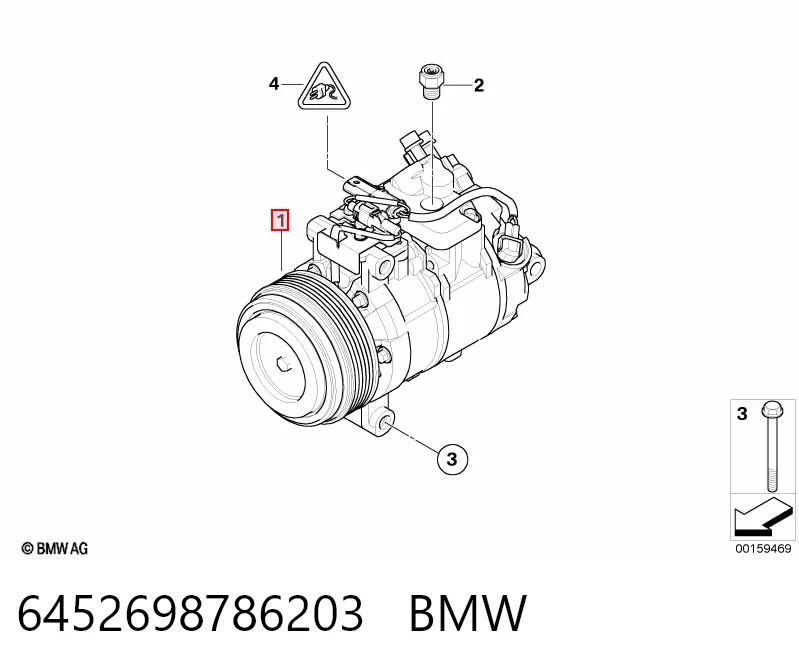 6452698786203 BMW Compressor de aparelho de ar condicionado