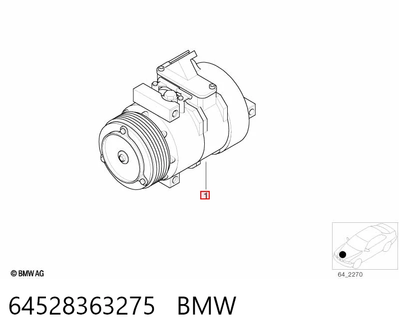 64528363275 BMW Compressor de aparelho de ar condicionado
