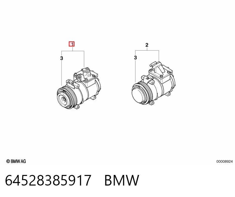 64528385917 BMW Compressor de aparelho de ar condicionado