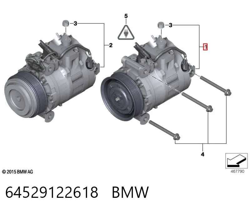 64529122618 BMW Compressor de aparelho de ar condicionado