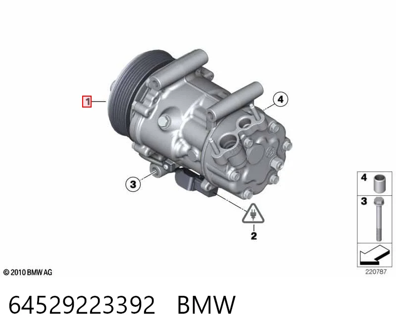 64529223392 BMW Compressor de aparelho de ar condicionado