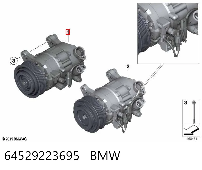 64529223695 BMW Compressor de aparelho de ar condicionado