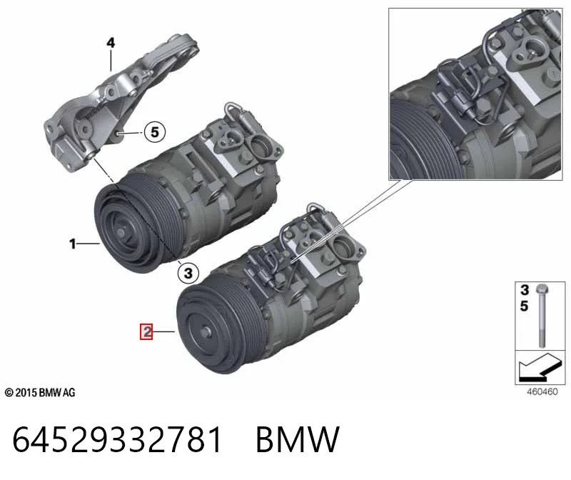 64529332781 BMW Compressor de aparelho de ar condicionado