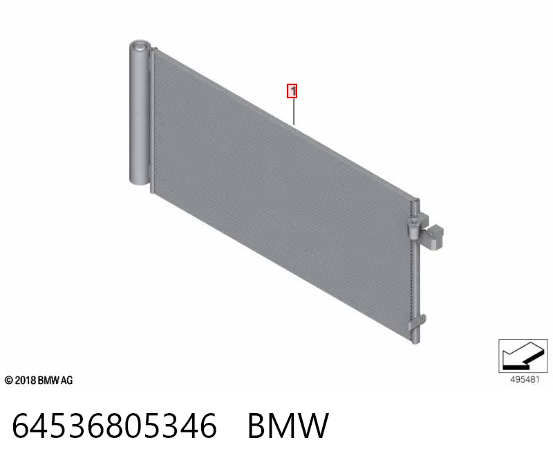 64536805346 BMW Radiador de aparelho de ar condicionado