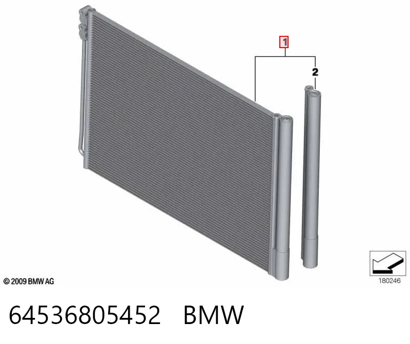 64536805452 BMW Radiador de aparelho de ar condicionado