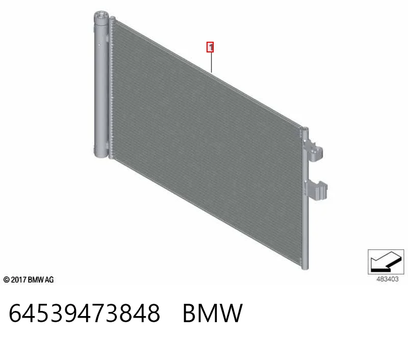 64539473848 BMW Radiador de aparelho de ar condicionado