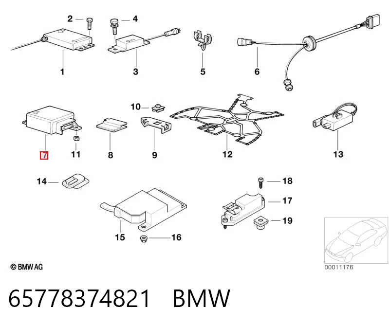 Módulo processador de controlo da bolsa de ar (Centralina eletrônica AIRBAG) 65778372521 Mercedes