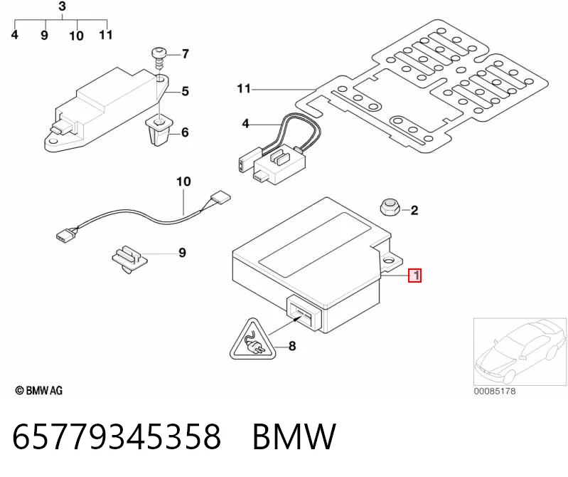 Módulo processador de controlo da bolsa de ar (Centralina eletrônica AIRBAG) Mercedes 6912755