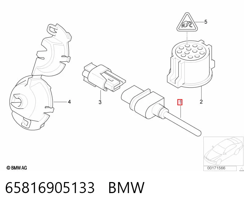 65816905133 BMW Sensor de temperatura do meio ambiente