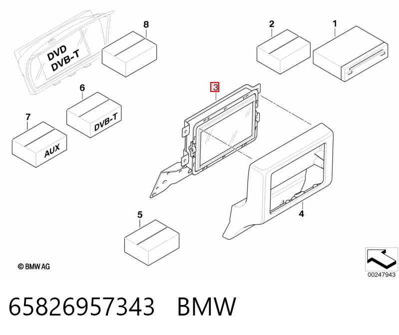 Mostrador multifuncional para BMW 3  E92