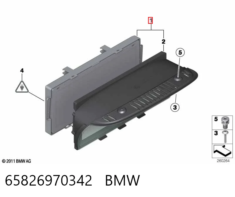  Mostrador multifuncional BMW 5 carrinha (E61) (2003 - 2009) 