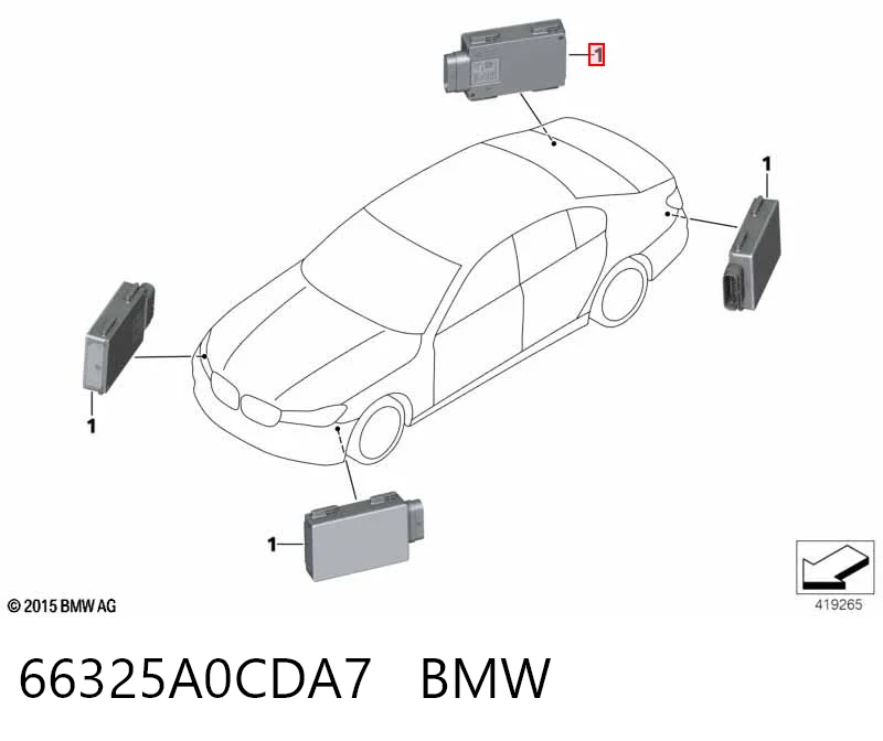 Sensor traseiro de controlo da zona morta BMW 5A6DB55 preço, a partir de 263,90 USD