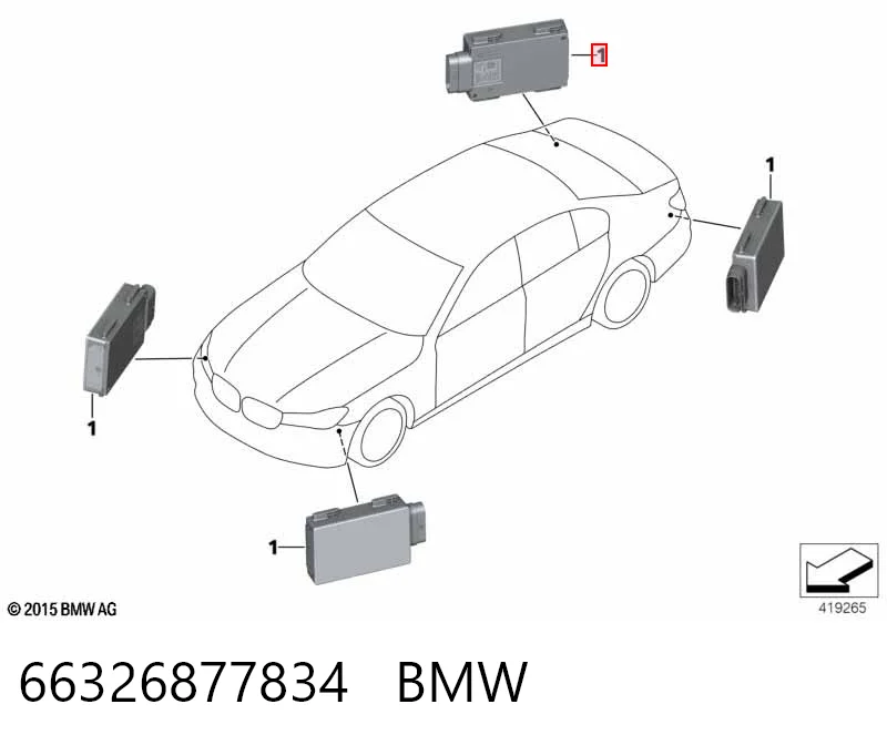 66326877834 BMW Radar de mudança de faixa