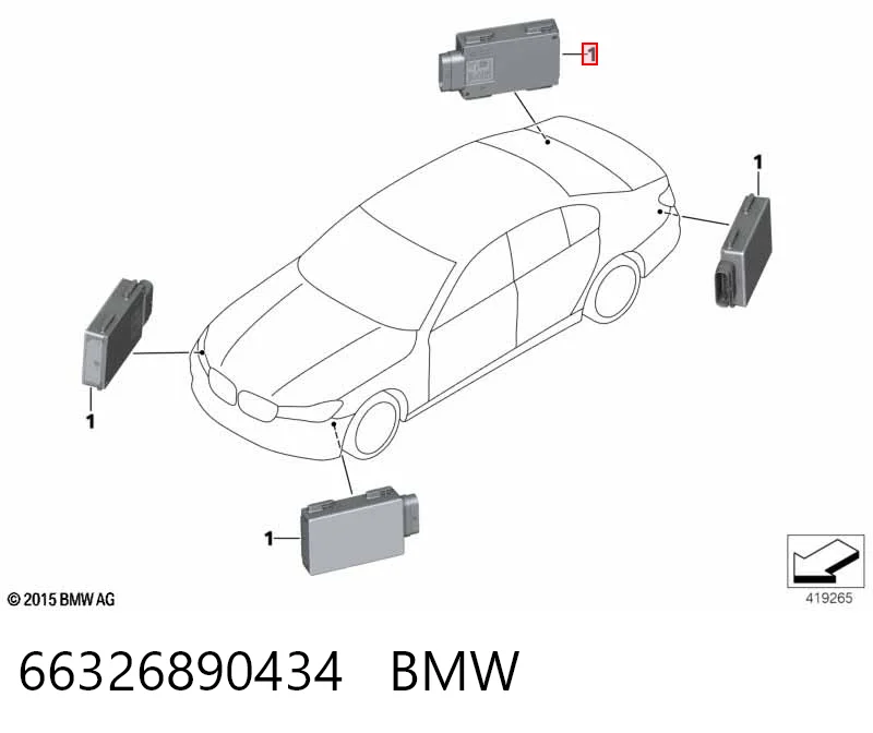 66326890434 BMW Radar de mudança de faixa